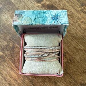 Nakamol Rose Gold Leather Bracelet